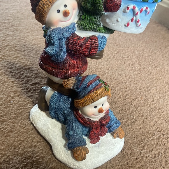 Home Interiors Snowman Tower Candle Holder Vintage - Picture 2 of 11